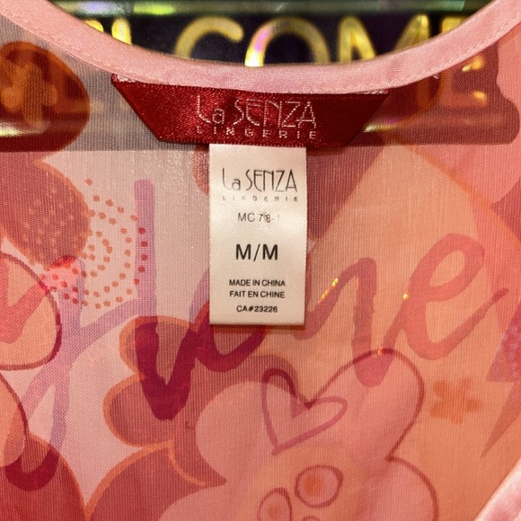 LA SENZA MESH TIE UP FLORAL VINTAGE TOP - Picture 4 of 7